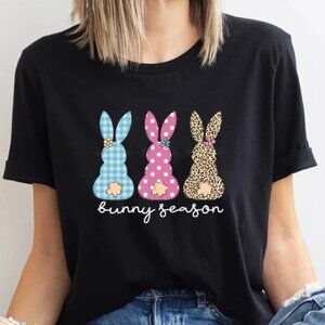 Bunny Easter Graphic Shirt, Easter Cute Shirt Gift